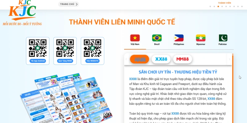 Các thương hiệu thành viên thuộc liên minh KJC