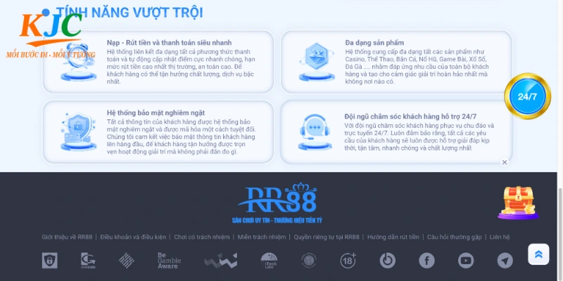 Ưu điểm vận hành và dịch vụ của RR88